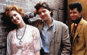 Molly Ringwald, Andrew McCarthy, and Jon Cryer in Pretty in Pink (1986)