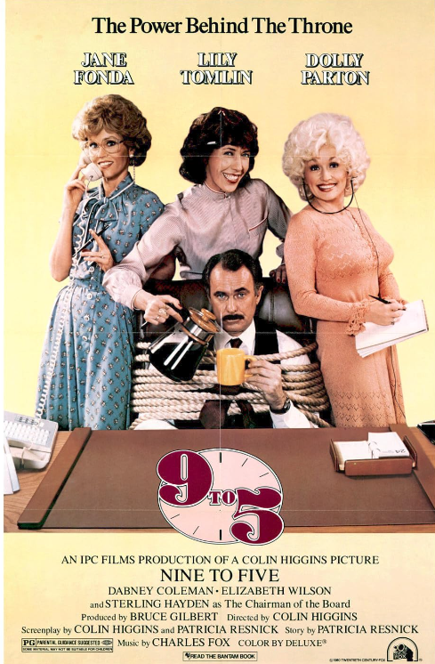 Jane Fonda, Dolly Parton, Dabney Coleman, and Lily Tomlin in 9 to 5 (1980)