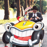 Bob Hoskins and Charles Fleischer in Who Framed Roger Rabbit (1988)