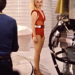 Sandra Dickinson as Trillian in the The Hitchhiker’s Guide to the Galaxy BBC 2 TV series by Douglas Adams (1981)