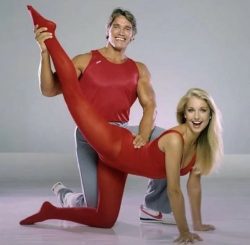 Heather Thomas and Arnold Schwarzenegger #1980s