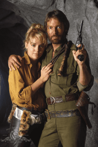 Sharon Stone and Richard Chamberlain in Allan Quatermain and the Lost City of Gold (1986)