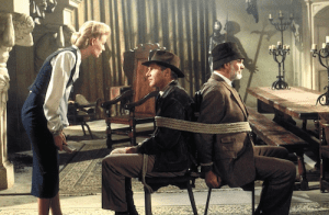 Sean Connery, Harrison Ford, and Alison Doody in Indiana Jones and the Last Crusade (1989)