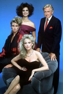 Paper Dolls (1984) TV series Morgan Fairchild, Nicolette Sheridan, Terry Farrell and Lloyd Bridges.