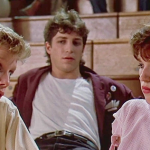 Molly Ringwald, Anthony Michael Hall, and Jonathan Chapin in Sixteen Candles (1984)