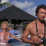 Hector Elizondo and Leslie Easterbrook in Private Resort (1985)