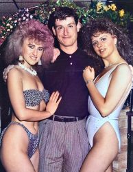 Wanderers striker Trevor Morgan helped judge Miss Hawthorns beauty contest in 1988.