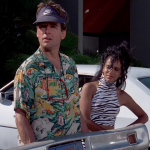 Mark Harmon and Kelly Jo Minter in Summer School (1987)
