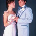 Tom Cruise and Lea Thompson in a scene from the 1983 film All the Right Moves.