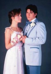 Tom Cruise and Lea Thompson in a scene from the 1983 film All the Right Moves.