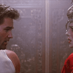 Kim Cattrall and Kurt Russell in Big Trouble in Little China (1986)