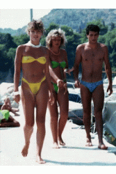 Some girls know they are sharing everything in their bikinis