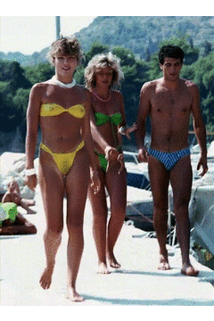 Some girls know they are sharing everything in their bikinis