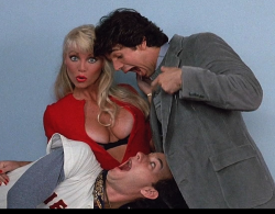 Tom Hanks, Angela Aames, and Adrian Zmed in Bachelor Party (1984)