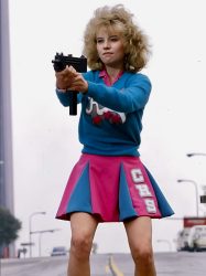 Actress Kelli Maroney in the cult sci-fi film Night of the Comet. In the 1984 movie Kelli
