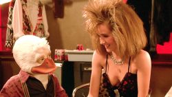 Lea Thompson and Ed Gale in Howard the Duck (1986)