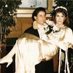 Paul Simon and Carrie Fisher were married for less than a year. The couple were together from August 1983 until July of 1984.